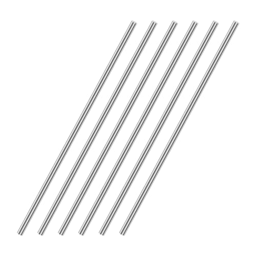Image of uxcell 5mm x 200mm 304 Stainless Steel Solid Round Rod for DIY Craft - 6pcs