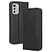 Produktbild RonRun Nokia G60 5G Hülle Flip PU Leder Magnet Handyhülle mit Wallet Case Klappen Ständer Stoßfest Schutzhülle Kompatible für Nokia G60 5G, schwarz