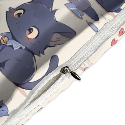 Housse de couette chat bleu russe avec impression 3D relief et zip invisible double - 7