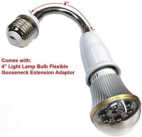 SCS Enterprises 940nM IR Light Bulb Lamp with 4-inch flexible gooseneck extension adapter