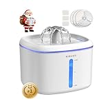 Cat Water Fountain,2.5L/84oz Pet Cat Fountain – Ultra Quiet Upgraded Automatic Pet Water Dispenser with 3 Replaceable Filters, Indoor Cat & Dog Drinking Bowl (W01Pro)