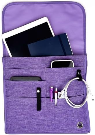 Airplane Pocket Organizer | Tray Table Cover | In Flight Seat Back Organizer Bag | Commuter Essential Travel Bag | Media Pouch For Flying | Travel Gift | Attaches To Luggage
