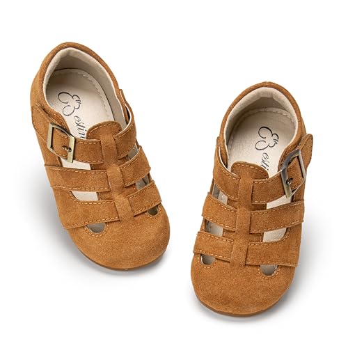 Image of ESTINE Toddler Girls Little Kids Close Toe Sandals - Flower Girl Dress Flats Summer Shoes