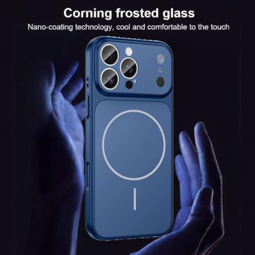 Image of SHINESTAR Converter Case for iPhone 16 Pro Max | Premium Protective Mag-Safe Cover | iPhone 17 Pro / 17 Pro Max Series Style Design | in-Built Camera Guard | Wireless Charging Compatible - Blue