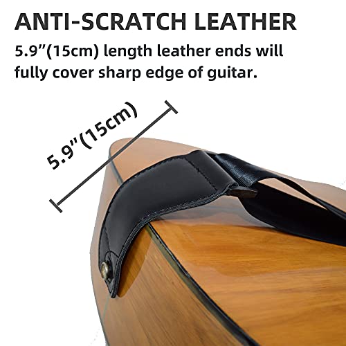 image for Bass Guitar Strap with Pick Holder - Padded Guitar Strap with DOUBLE A