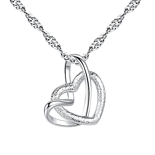 Pendentifs double cœur pour femmes, le cadeau idéal pour une mariée