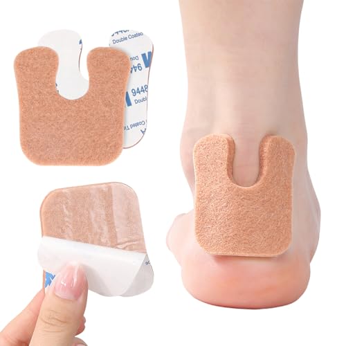 Image of U-Shaped Felt Callus Pads for Feet, Soft Foot Cushions for Bottom of Foot, Toe Corn Pads Protectors for Women & Men, Reduce Foot Friction & Pain Relief