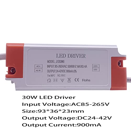 Image of LED Driver 300mA 600mA 900mA 1-3w 4-7w 8-12w 12-18w 18-25w 25-36w LED Constant Current Driver Power Unit Supply for LED Bulb Transformers (30W 900mA)