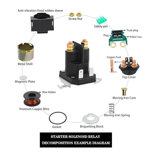 Relé de arranque para AYP 192507 solenoide de encendido para tractor cortacésped 2