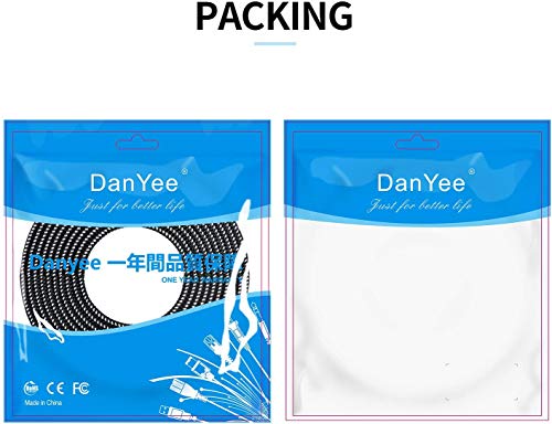 Image of DanYee Cat 8 Ethernet Cable, Nylon Braided 6.5FT 2PACKS CAT8 High Speed Professional Gold Plated Plug STP Wires CAT 8 RJ45 Ethernet Cable 3ft 10ft 16ft 26ft 33ft 50ft 66ft 100ft
