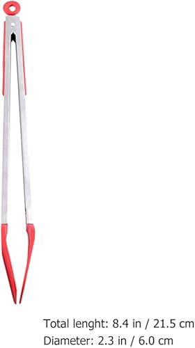 Miniatura 6 de Hemoton Abrazadera de barbacoa Abrazadera de alimentos Pinzas de barbacoa de acero inoxidable Soportes de sartén resistentes al calor Pinzas de