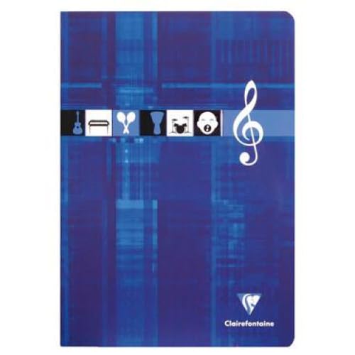 Lot de 10 Cahier Musique et Chant Metric A4, 96p./48 feuilles 90 g/m² piquées, ligné + portées / Séyès
