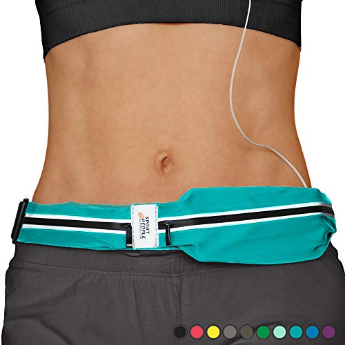 Sport2People Running Belt USA Patented - Hands-Free Workout Fanny Pack - iPhone X