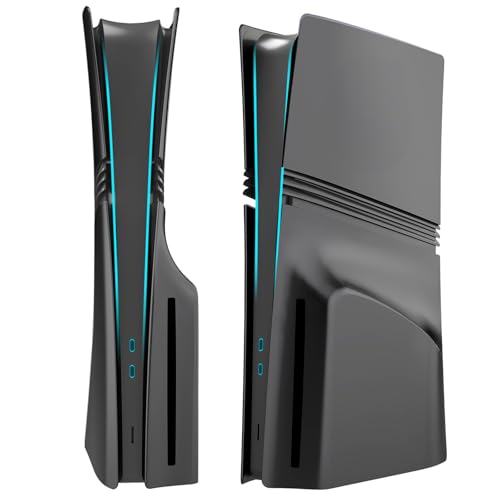 ElitePlay Black PS5 Pro Disc Faceplates Cover Case Replacement for Playstation 5 Pro Model Disc Edition