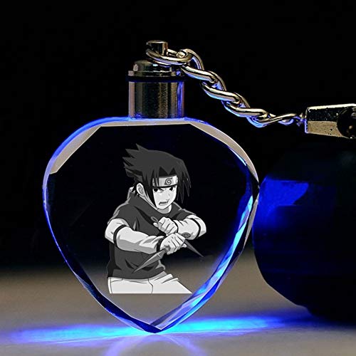 Preisvergleich Produktbild ALTcompluser Anime Naruto Shippuden Buntes LED Licht Schlüsselanhänger Kristall Anhänger Schlüsselbund( Stil 6)