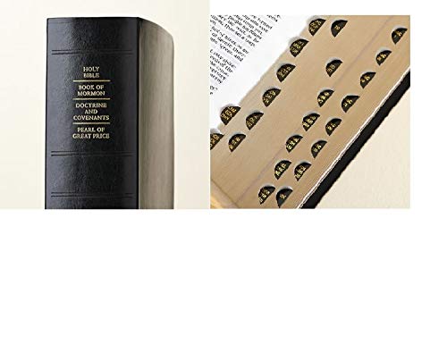 scriptures quad - LDS Scriptures - Holy Bible, Book of Mormon, Doctrine and Covenants, Pearl of Great Price (Regular Quad) Black Genuine Leather