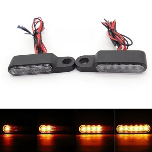 Clignotant de moto LED ambre séquentiel avec indicateur de débit d'eau universel