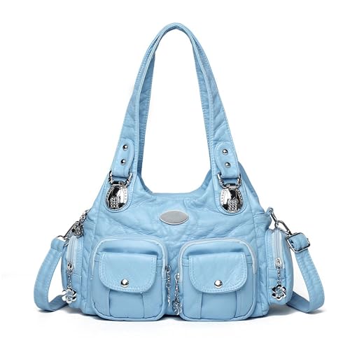 Bolso Tote grande multifuncional de cuero PU suave