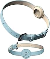 Coleira Para Rastreador AirTag Gps Cachorro Cães Cão Pet (Azul Celeste, P)