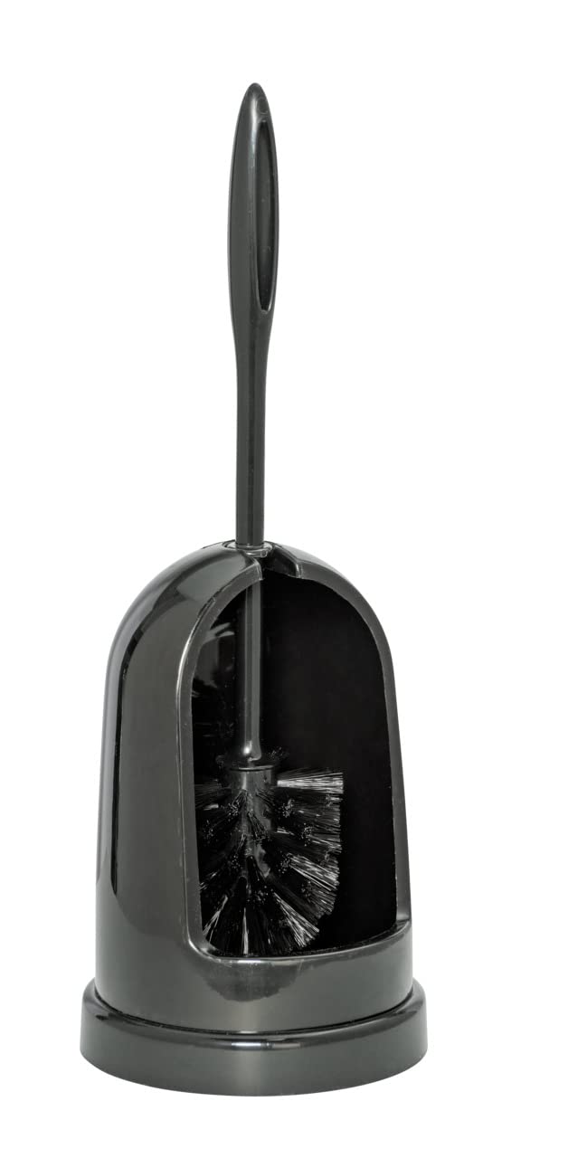 Ensemble WC Standard Noir avec Brosse Hygiénique - WENKO