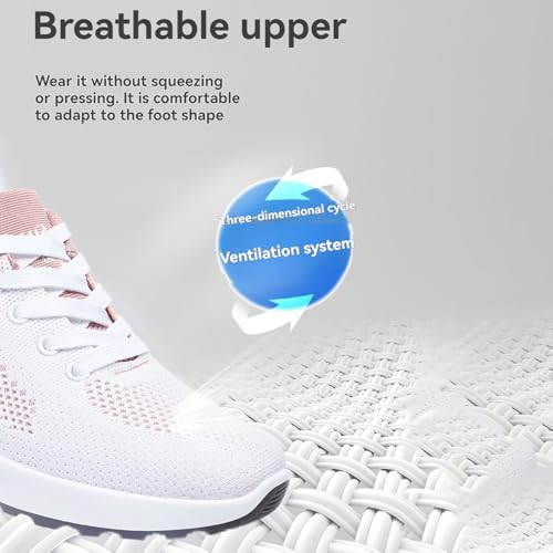 Musabela Orthopedic Shoes for Women Comfortwear Ortho Shoes for Women Plantar Fasciitis Walking Tennis Shoe Arch Support Air Cushion Running Shoe Mesh Breathable Gym Work Fashion Stretch Sneakers 5