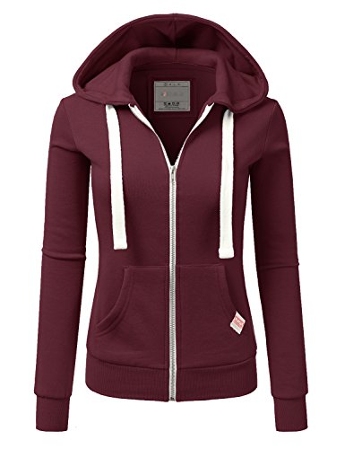 DOUBLJU Lightweight Zip-Up Hoodie Jacket for Women
