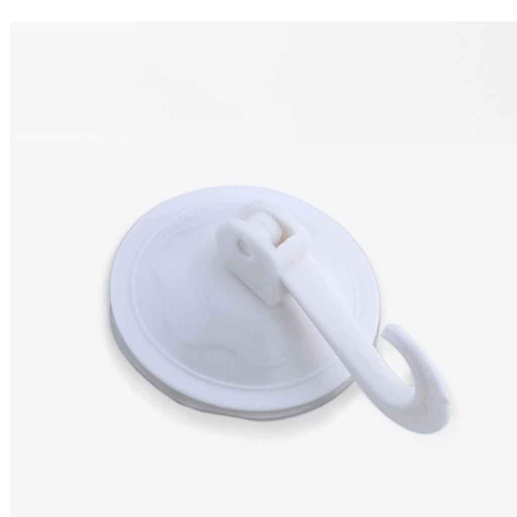 MOBYGKFY 4PCS Strong Suction Cup Wall Hooks for Home Kitchen and Bathroom Cup Sucker Hanger Key Holder Storage Hangers(White-Style)