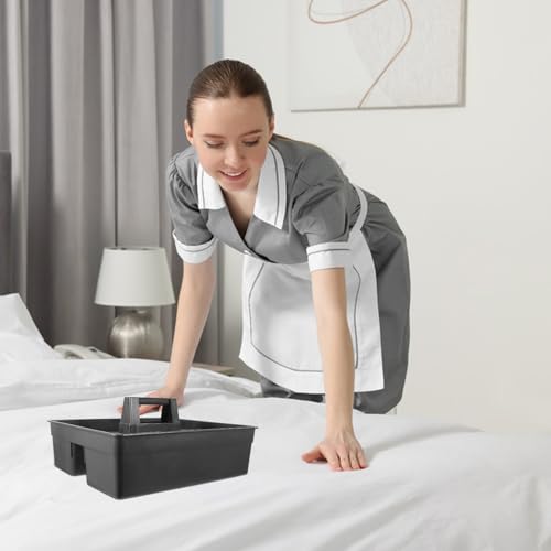 Carrito de limpieza para hotel y almacenamiento con compartimentos amplios 8
