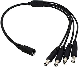 Choose 4 Way Power Splitter CCTV Security System Cameras Power Supply 12V DC 2.1mm for Surveillance System Camera Female to 4 Male Y Cables - 4 Way Power Splitter