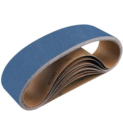 Image of 10-Piece Premium 4 x 36 Inch Zirconia Sanding Belts 320 Grit | 100x915 MM, Heavy Duty, Long-Lasting, Wood Metal Grinding and Finishing for Bandfile Belt Sander