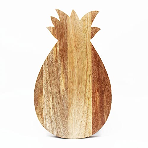INAYA HOUSE Wooden Cutting Board | Pineapple Shaped Mango Wood Chopping Board/Serving Platter for Kitchen (Pineapple Shape)