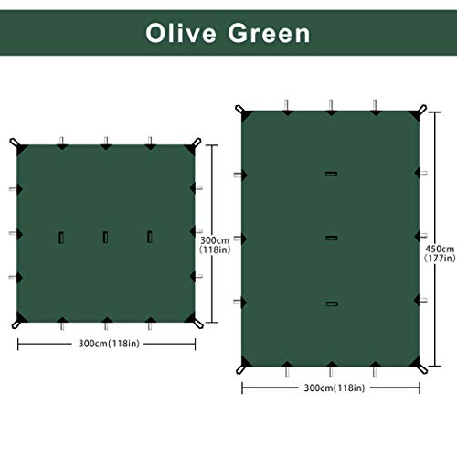 image for KALINCO Hammock Tarp Tent Camping Rain Fly 10X10FT Mutifunctional Tarp