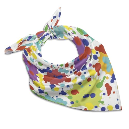 Csemeie Colorful Painting Bandana Hair Scarf Headband Adjustable Neckerchief for Men Women Decor