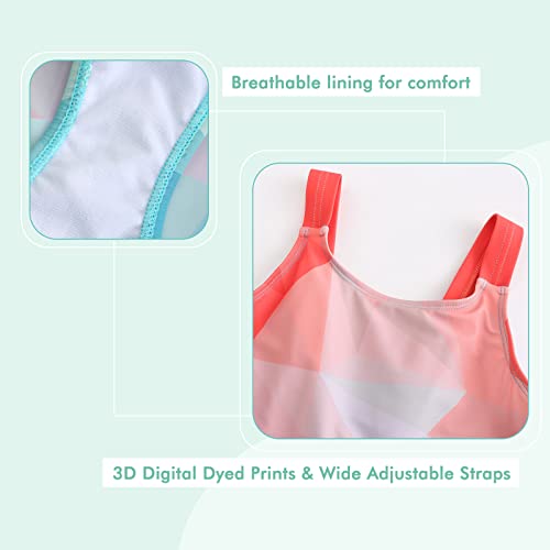 Image of Girls One Piece Swimsuits Halter Bathing Suits Summer Swimwear 3-16 Years