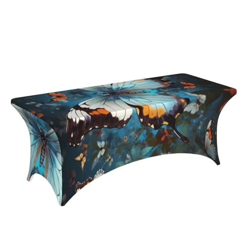 Nappe extensible infroissable pour table 1,8 m avec découpe papillon - 4