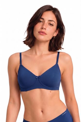 Image of Van Heusen Women's Everyday Cotton Bra|Medium Coverage|Non Padded|Non Wired|Seamless Moulded Cups|Anti Bacterial Tech| Keeps you Fresh|Sweat Absorbent|No Slip Soft Straps|Detachable Straps|Style 11001