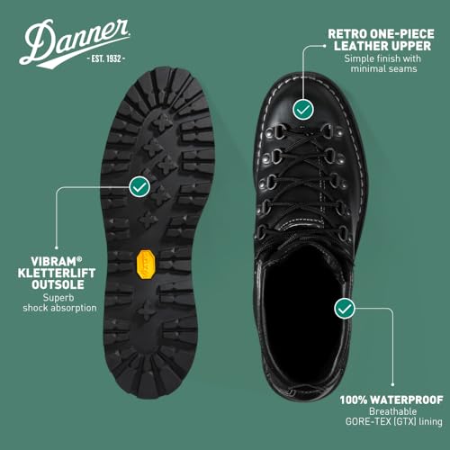 Danner Mountain Light II 5” Gore-Tex Waterproof Hiking Boots for Men with Durable Full-Grain Leather, Breathable Gore-Tex Barrier & Traction Outsole4
