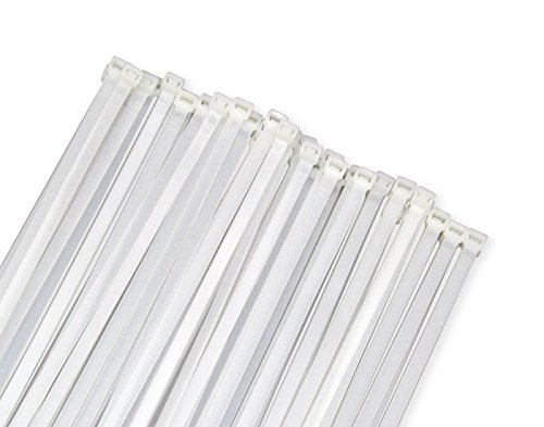 Wide Large 120LBS Tensile 12 Inch Heavy Duty White Industrial Durable Cable Ties Garden Ties 50 Pack