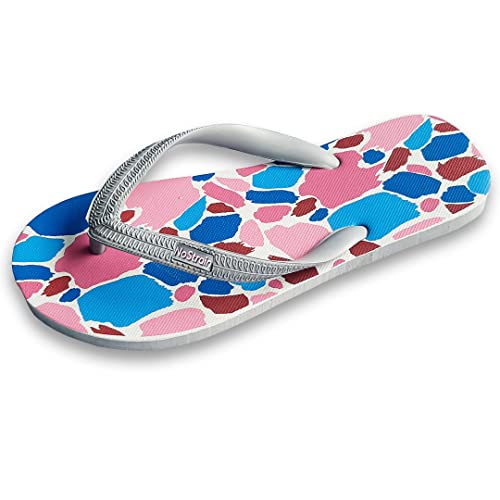 Image of NoStrain Printed Flip Flops Men Rubber Slippers for Home, Bathroom, Casual Wear for Boys Anti Slip Soft Comfortable Multicolour Hawaii Slipper