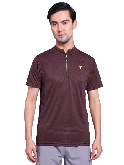 Image of TECHNOSPORT Men's Polyester Slim Fit T-Shirt