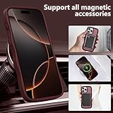ZTOFERA for iPhone 14/iPhone 13 Magnetic Case, Curly Wave Frame Silicone Case Compatible with MagSafe Translucent Matte Shockproof Phone Cover, Wine Red - Image 3