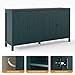 RoyalCraft Modern Sideboard Buffet Cabinet, 60'' Green Credenza with 4 Doors and Adjustable Shelves, Kitchen Buffet Table Coffee Bar Wine Bar Cabinet for Dining Room, Living Room, Forest Green
