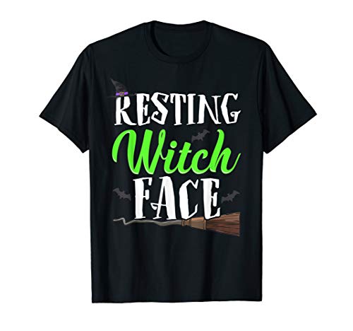 Image of Resting Witch Face t-shirt Witches Funny Halloween T-Shirt