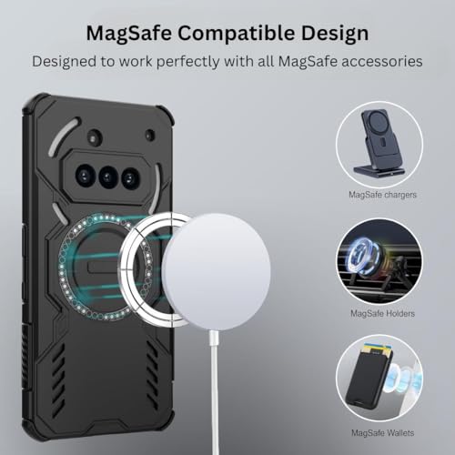 Image of Back Cover Case for Nothing Phone 3a 5G | 360 Protection Mobile Phone Case Mag-Safe | Camera Protection | Back Cover for Nothing Phone 3 a 5G / 3a 5+G - Black TPU+PC