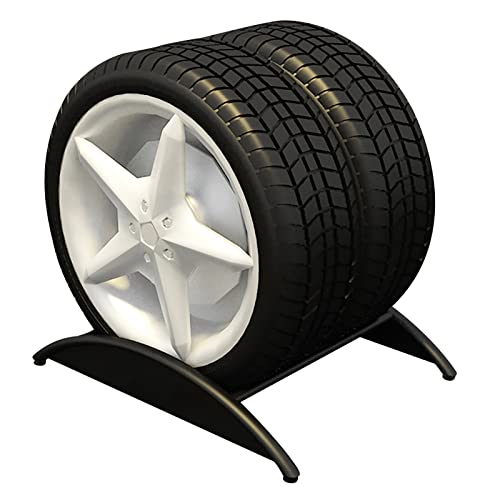 Generic Schwarzer Reifenständer für 2 Reifen LTCWJ