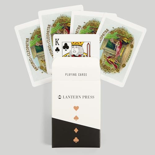 Lantern Press Antonio y Cleopatra naipes póker 52 cartas miniatura 6