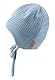 Sterntaler Beanie mit Stickmotiv Dino für Jungen - Baby und Kinder Mütze mit angeschnittenen Ohrenklappen und Bindeband - gefüttert mit Baumwollfleece - blau, 37