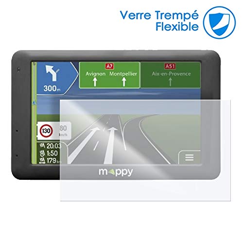 KARYLAX Protection d'écran Film en Verre Nano Flexible Dureté 9H, Ultra fin 0,2mm et 100% transparent pour GPS Mappy ITI E438T