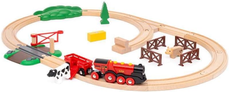 BRIO World - 36029 Mighty Red Train Set | Toy Train Set for Kids Aged 3 Years Up