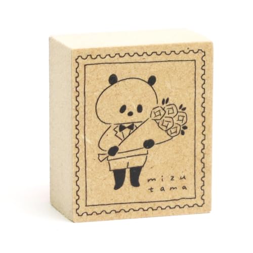 プラスラボ mizutama はんこ 切手風はんこ 大 パンダ 351655